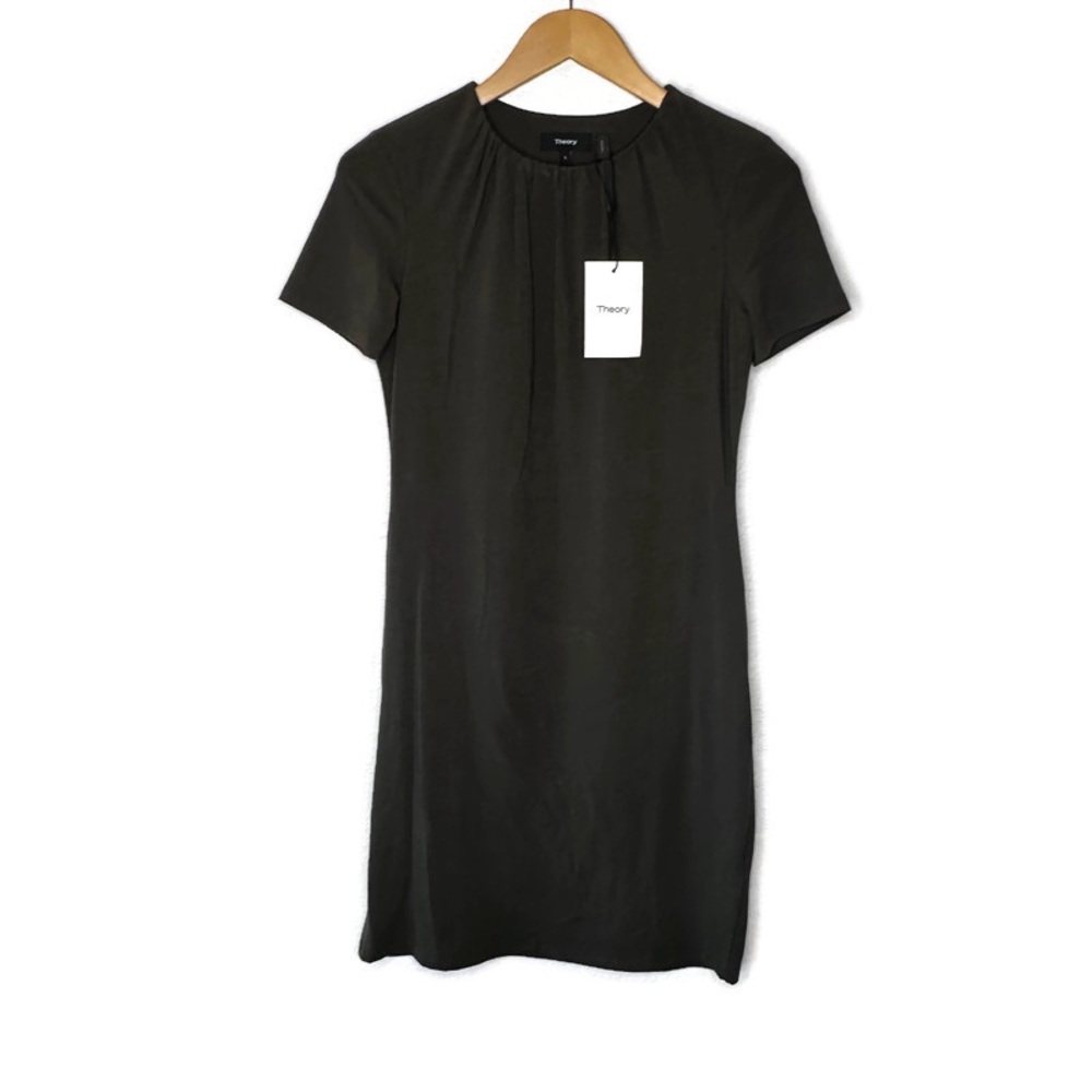 Theory NWT Women’s Gather Tee Short Sleeve Dress, Size Small